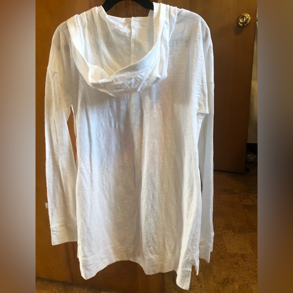 OshKosh B’gosh | Girl’s Long Sleeve Hooded Tee, White, Size 14 - Picture 4 of 4